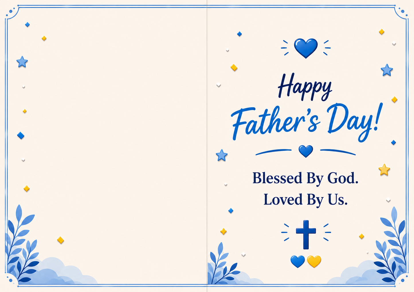 Father’s Day Card | Dad Blessed By God | Faith Greeting Card Physical