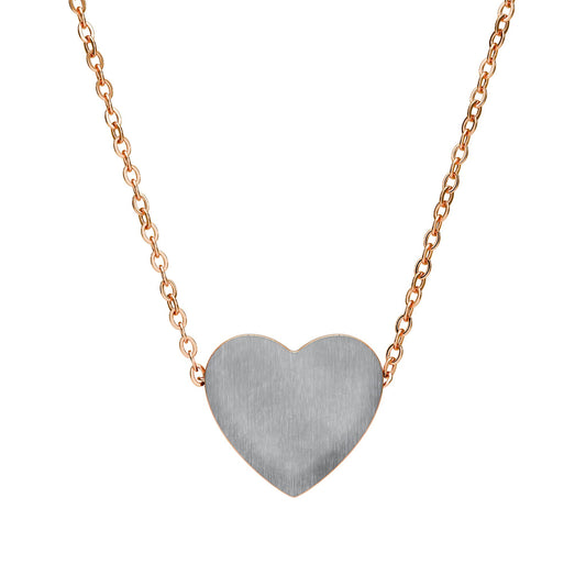 Engravable Heart Necklace — Personalized Silver Heart Pendant for Gifts