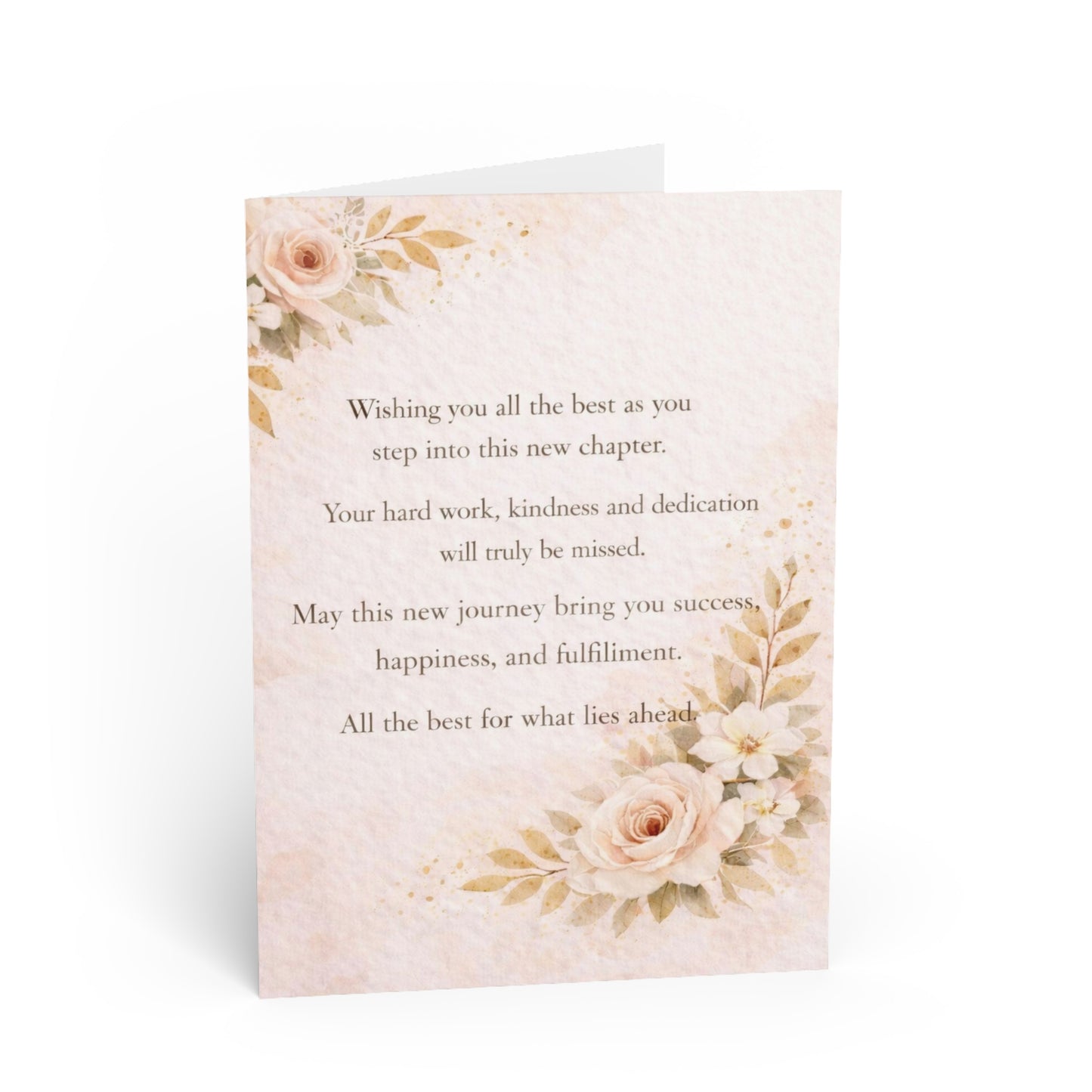Success & Happiness Ahead Greeting Card — Floral Congratulations Card for New Chapter