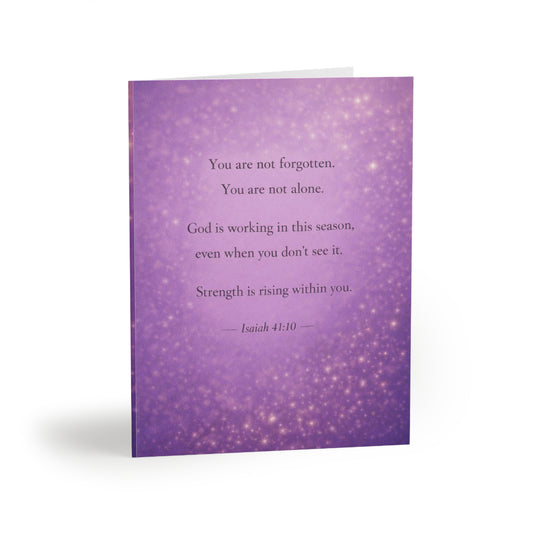 Comforting Scripture Greeting Card – "You are not forgotten" (Pack of 8/16/24)
