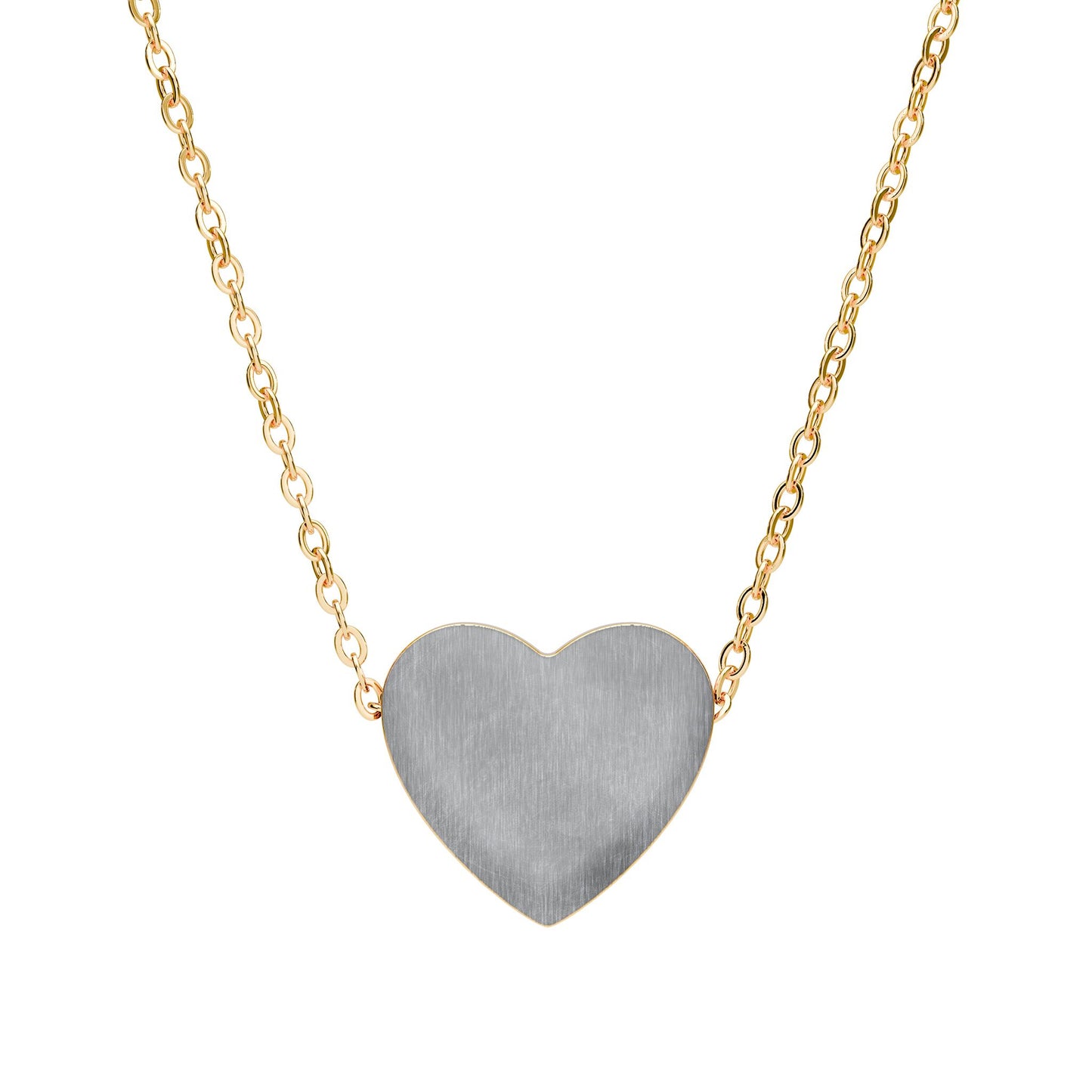 Engravable Heart Necklace — Personalized Silver Heart Pendant for Gifts