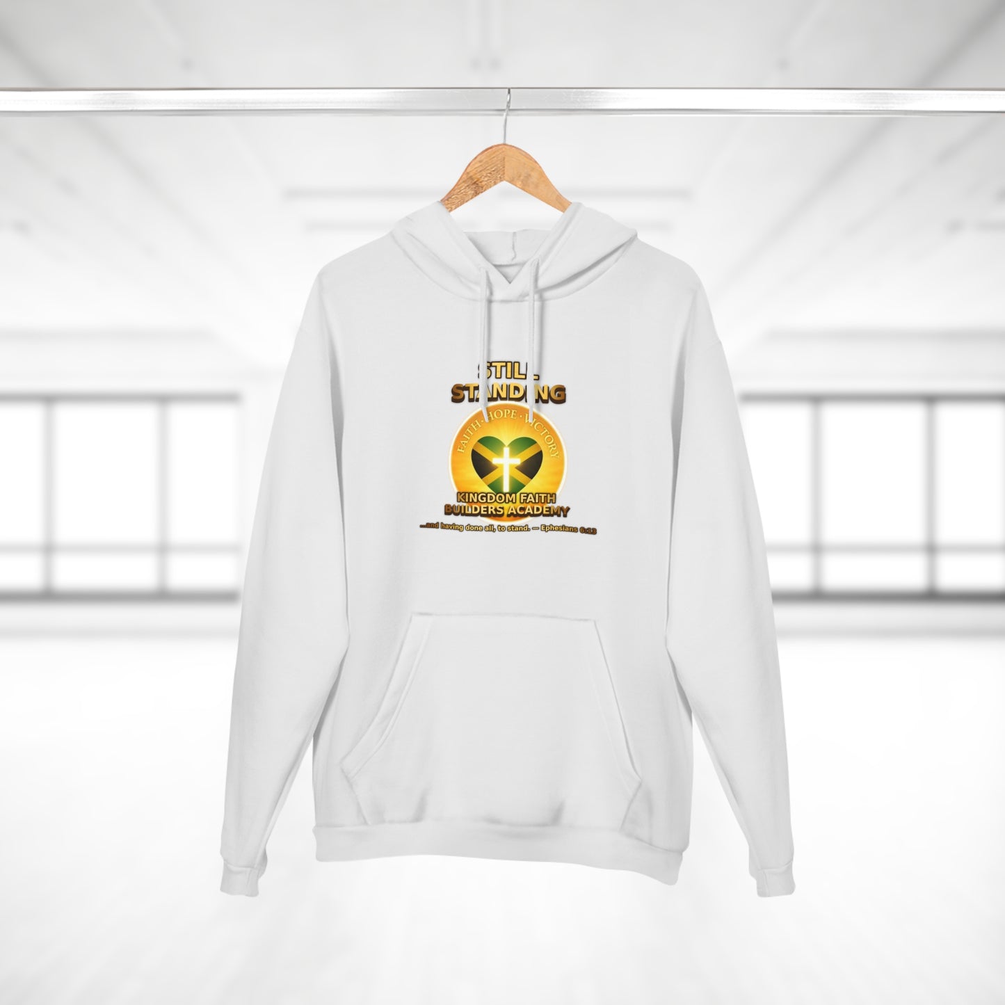 Still Standing Hoodie — Inspirational Resilience Pullover with Sunflower Heart Graphic
