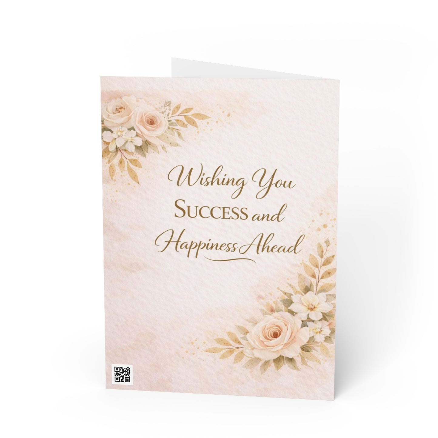 Success & Happiness Ahead Greeting Card — Floral Congratulations Card for New Chapter