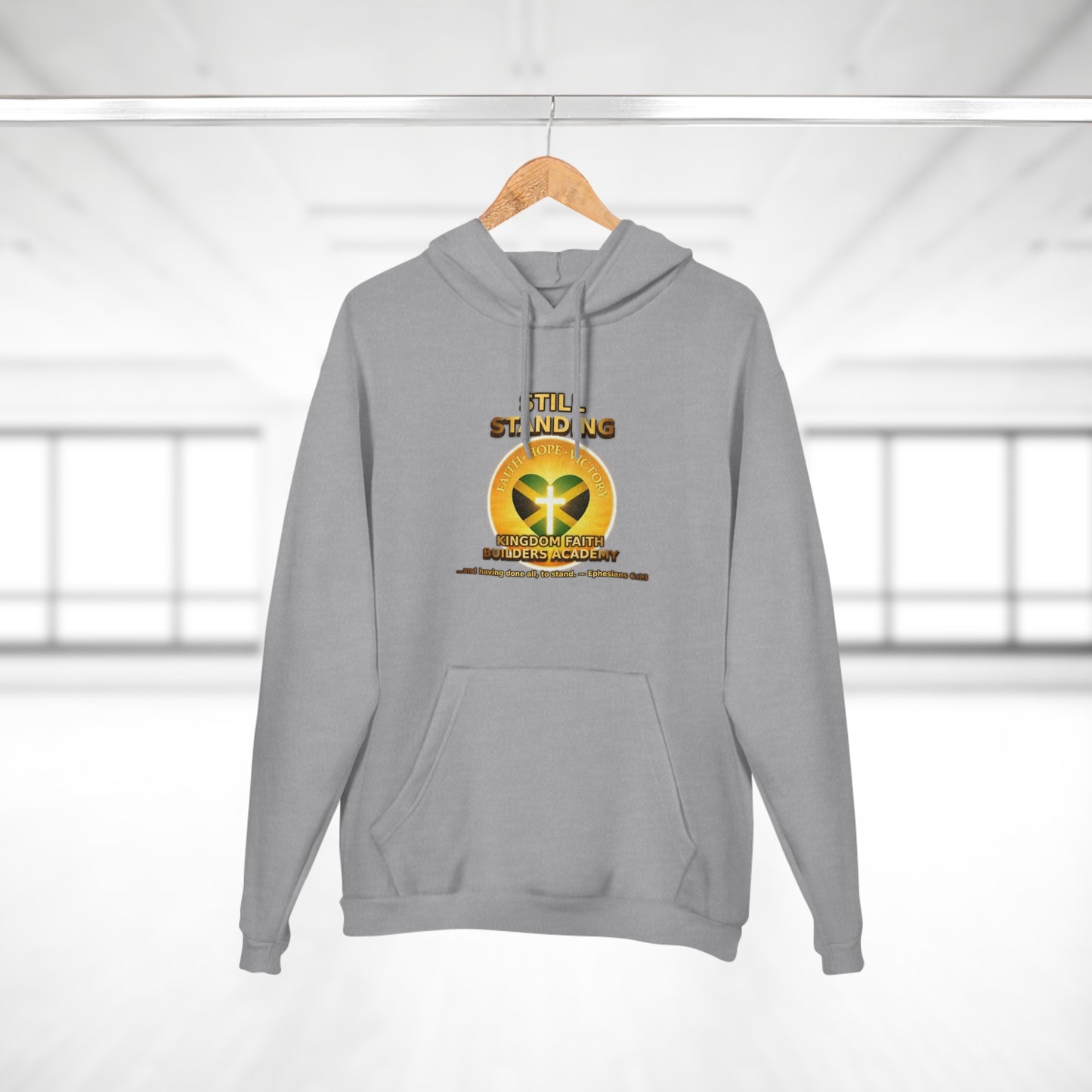 Still Standing Hoodie — Inspirational Resilience Pullover with Sunflower Heart Graphic