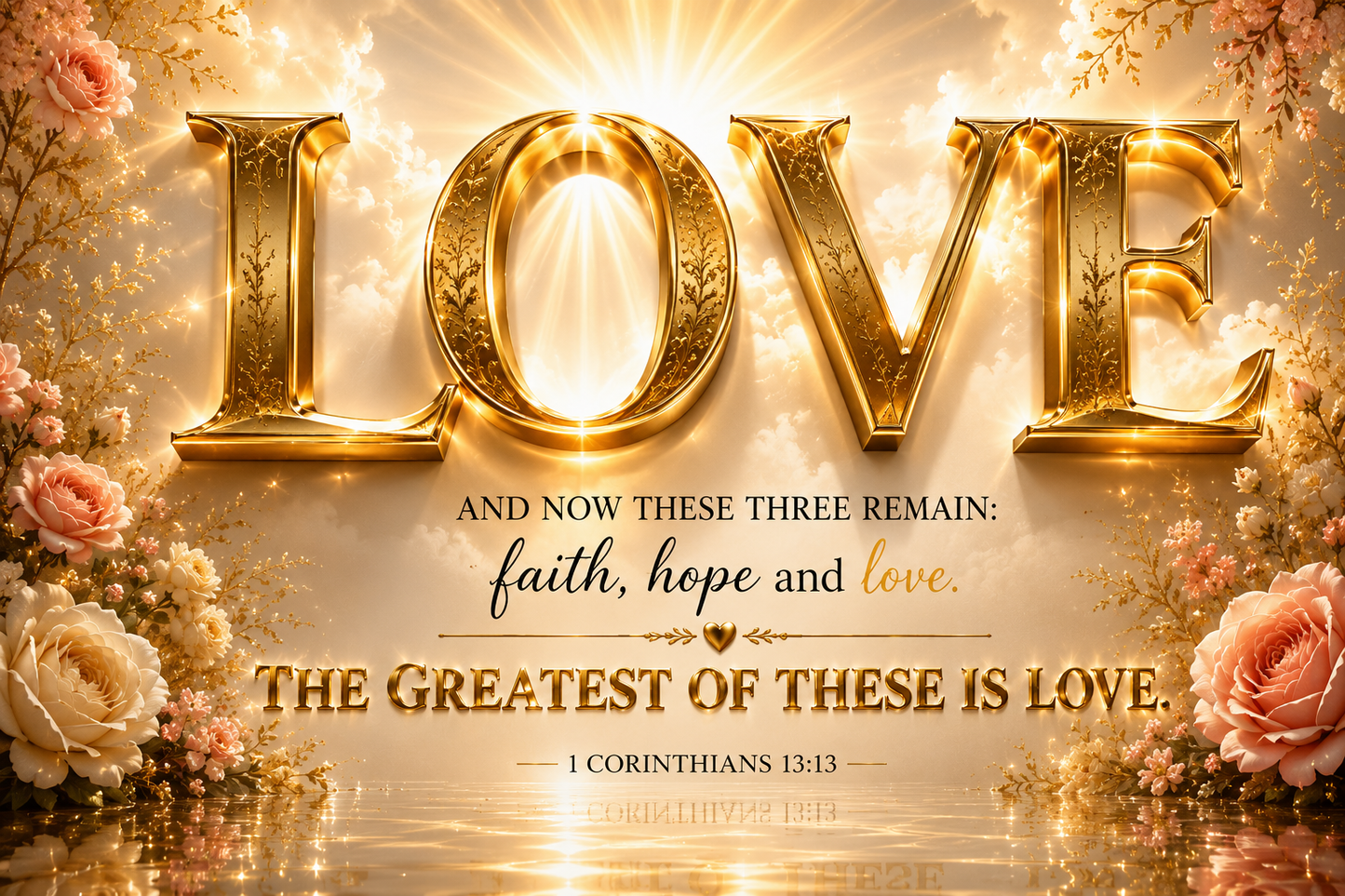 LOVE – Christian Wall Art Canvas | 1 Corinthians 13:13