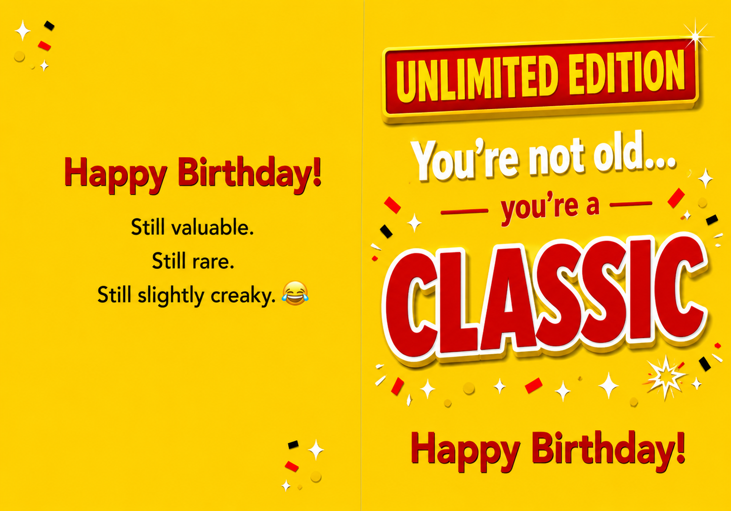 🎂Funny Unlimited Edition Classic Birthday Card 🎂