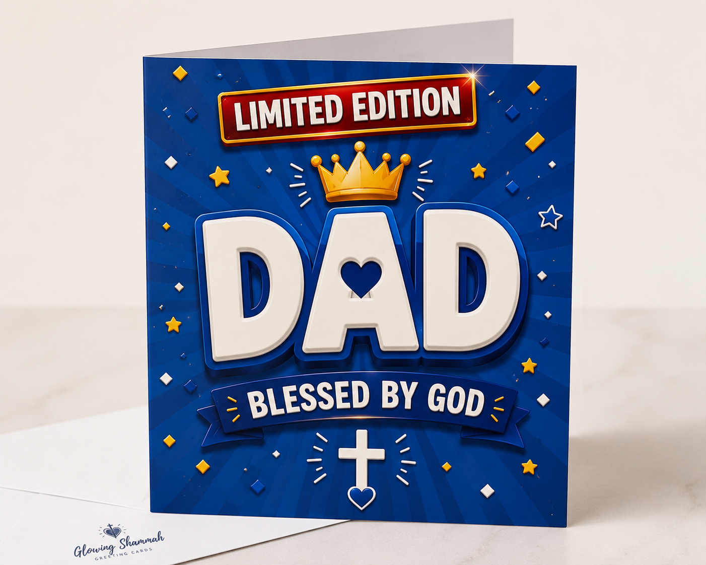 Father’s Day Card | Dad Blessed By God | Faith Greeting Card Physical