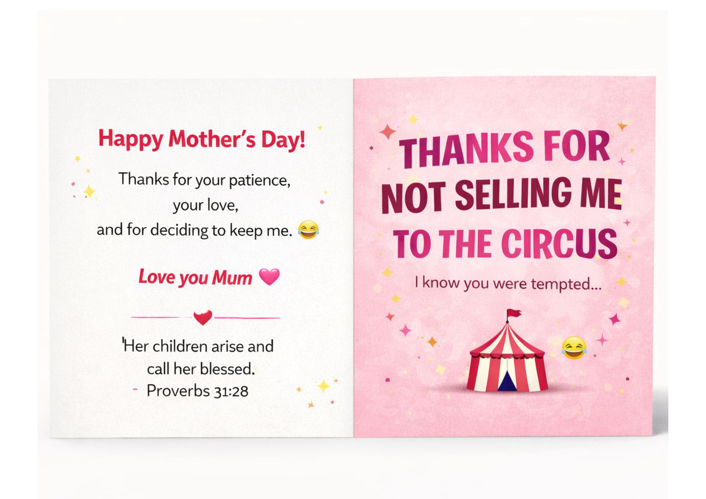 Funny Mother’s Day Card Printable | Instant Download Card For Mum | Humorous Mother’s Day Greeting Card