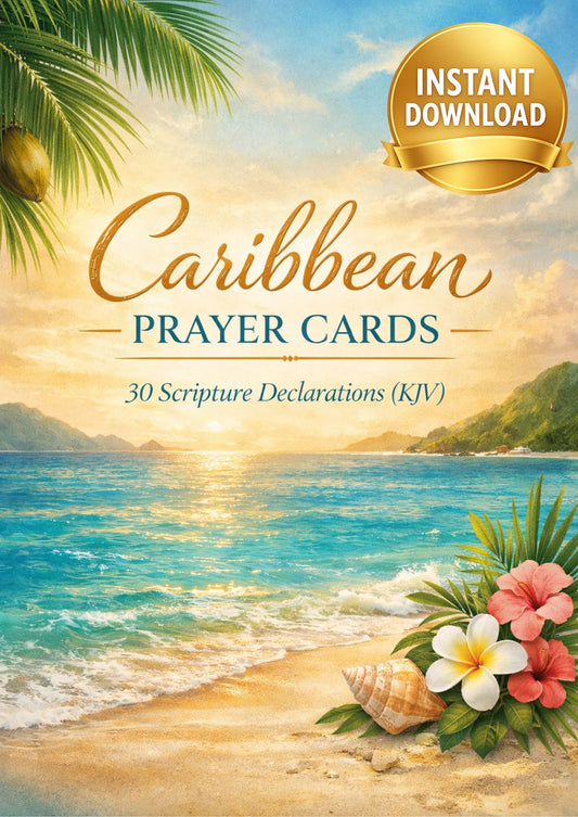 Speak Life: 30 Caribbean Prayer Cards (KJV) | Printable + Mobile