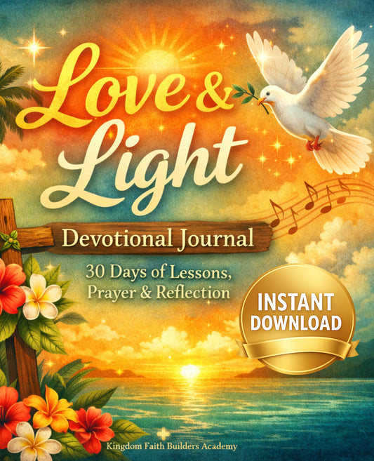 30-Day Love & Light Devotional Journal | Faith Lessons + Bible Verses + Guided Prayer | Instant Download PDF