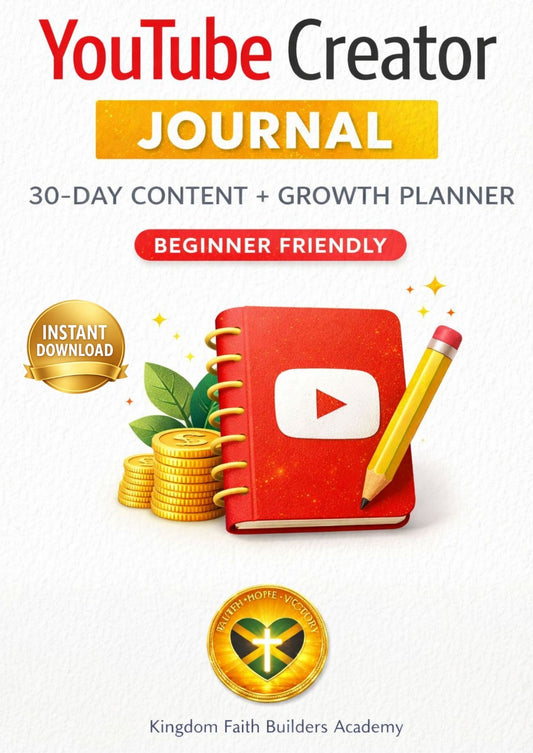 YouTube Creator Journal: 30-Day Content + Growth Planner (Beginner Friendly)